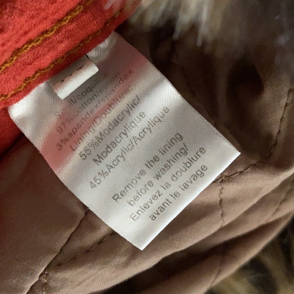 PAM & GELA FAUX FUR LINED CORDUROY TRUCKER JACKET - Picture 8 of 16